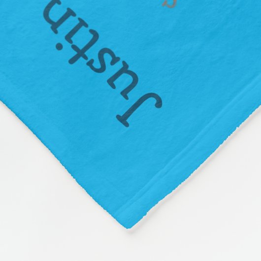 Monogram Blue Niedlich Fleecedecke (Ecke)