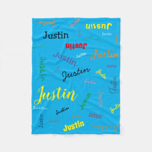 Monogram Blue Niedlich Fleecedecke (Vorderseite)