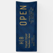 Monogram Blue Pattern für das Logo für das benutze Banner (Vertikal)