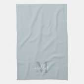 Monogram Blue Personalisiert Family Geschirrtuch (Vertikal)