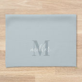 Monogram Blue Personalisiert Family Geschirrtuch