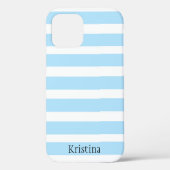 MONOGRAM BLUE STRIPED iPHONE FALL Case-Mate iPhone Hülle (Rückseite)