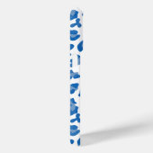 Monogram Blue und White Leopard Print Case-Mate iPhone Hülle (Rückseite / Rechts)