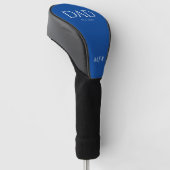 Monogram Blue Vater Typografy Golf Head Cover Headcover (angewinkelt)