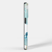 Monogram Blue Wash Splash Abstrakt Case-Mate iPhone Hülle (Rückseite / Rechts)