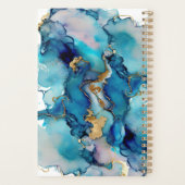 Monogram Blue Wash Splash Abstrakt Planer (Rückseite)