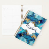 Monogram Blue Wash Splash Abstrakt Planer (Anzeige)