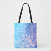 Monogram Blue Water Ocean Summer Elegant Stilvoll Tasche (Vorderseite)
