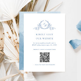 Monogram Blue Watercolor QR Code /UAWG Online Begleitkarte