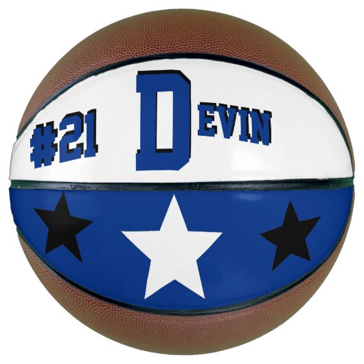 Monogram Blue, White and Black Basketball (Vorderseite)