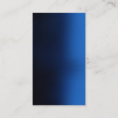 Monogram Blue White Business Card Visitenkarte (Rückseite)