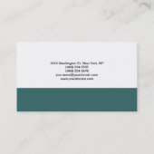 Monogram Blue White Consultant Business Card Visitenkarte (Rückseite)
