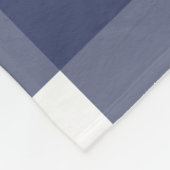Monogram Blue White Gingham Pattern Fleecedecke (Ecke)