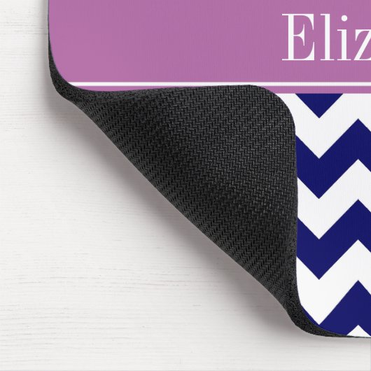 Monogram, Blue White Orchid Mousepad (Ecke)