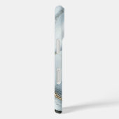 Monogram Blue White Silver Gold Marmor Swirl Case-Mate iPhone Hülle (Rückseite / Rechts)