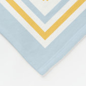 Monogram Blue Yellow & Gray Modern Fleece Blanket (Ecke)