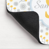 Monogram Blue Yellow & Gray Muster Mousepad (Ecke)