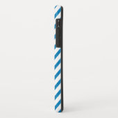 Monogram Blue Zickzack Modern Case-Mate iPhone Hülle (Hinten/Links)