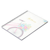 Monogram Blume Bicycle Notebook (80 Seiten B&W) Notizblock (Linke Seite)