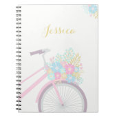 Monogram Blume Bicycle Notebook (80 Seiten B&W) Notizblock (Vorderseite)