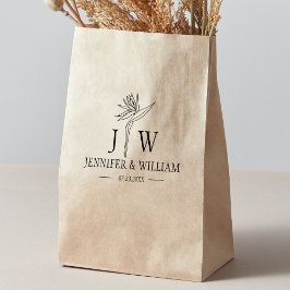 Monogram Blume Custom Wedding Bag Gummistempel