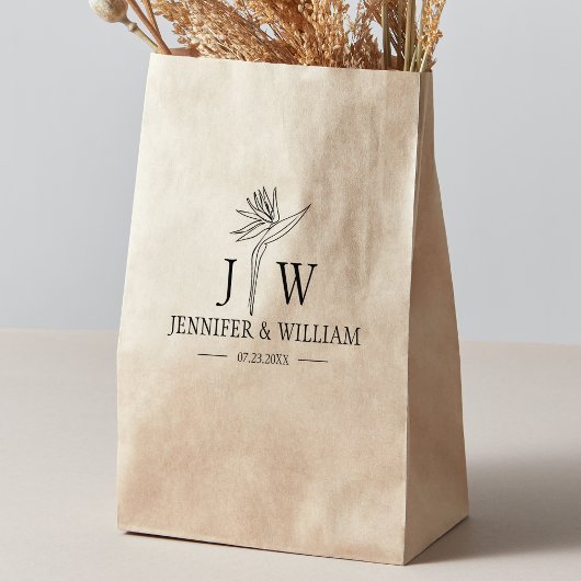 Monogram Blume Custom Wedding Bag Gummistempel