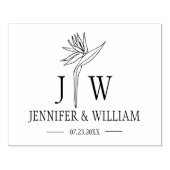 Monogram Blume Custom Wedding Bag Gummistempel (Prägung)