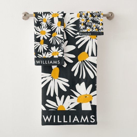 Monogram Blume Elegant Stilvolles Badetuch Set (Insitu)