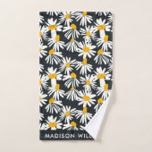 Monogram Blume Elegant Stilvolles Badetuch Set (Handtuch)