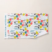 Monogram Blume Elegant Stilvolles Badetuch Set (Handtuch)