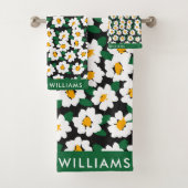 Monogram Blume Elegant Stilvolles Badetuch Set (Insitu)