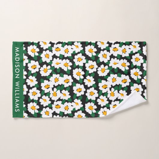 Monogram Blume Elegant Stilvolles Badetuch Set (Handtuch)