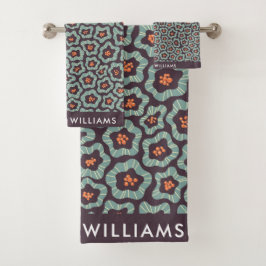 Monogram Blume Elegant Stilvolles Badetuch Set