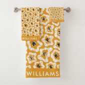 Monogram Blume Elegant Stilvolles Badetuch Set (Insitu)
