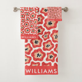 Monogram Blume Elegant Stilvolles Badetuch Set