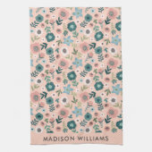 Monogram Blume Elegant Stilvolles Küchentuch (Vertikal)