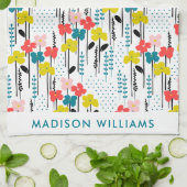 Monogram Blume Elegant Stilvolles Küchentuch (Gefaltet)