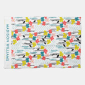 Monogram Blume Elegant Stilvolles Küchentuch (Horizontal)