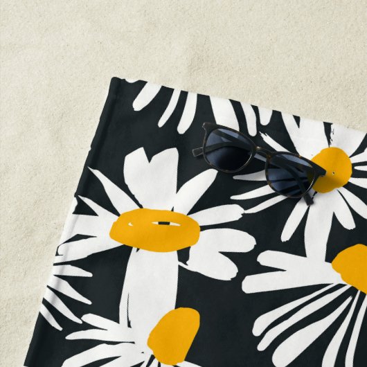 Monogram Blume Elegant Stylisches Strandtuch (Beispiel)