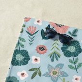 Monogram Blume Elegant Stylisches Strandtuch (Beispiel)