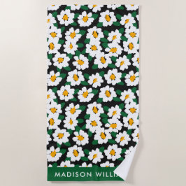 Monogram Blume Elegant Stylisches Strandtuch