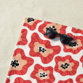 Monogram Blume Elegant Stylisches Strandtuch (Beispiel)