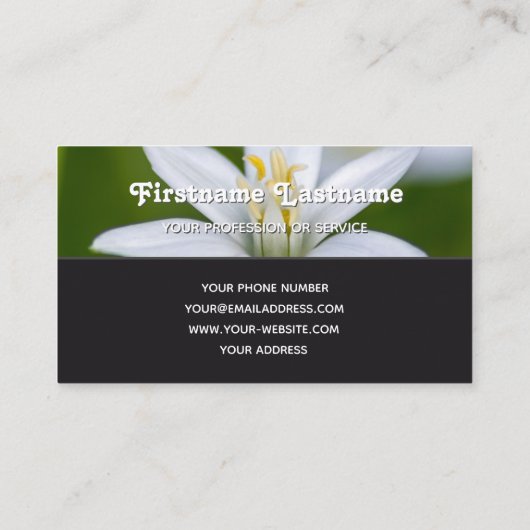 Monogram Blume Florist Hochzeitsplaner grau Visitenkarte (Rückseite)