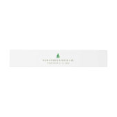 Monogram Blume Forest Tree Elegant Einladungsbanderole (Flach)