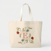 Monogram Blume Jumbo Tote Bag Stoffbeutel (Vorne)
