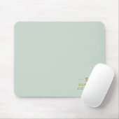 Monogram Blush Acqua Gold Minimalistischer Elegant Mousepad (Mit Mouse)