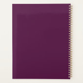 Monogram Blush Lila Gold Minimalistisch Eleganter Planer (Rückseite)