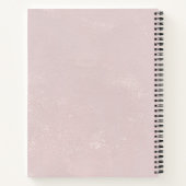 Monogram Blush Pink Abstraktes Notebook Notizblock (Rückseite)