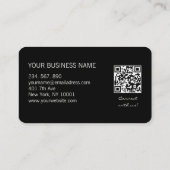 Monogram Blush Pink Beauty Salon QR-Code Visitenkarte (Rückseite)