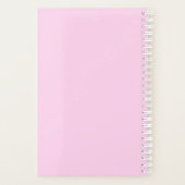Monogram Blush Pink Blume Aquarell Elegant Planer (Rückseite)